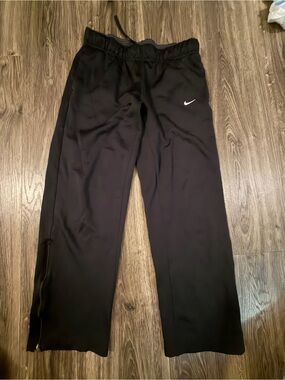 Nike Black Track Pants with White Swoosh